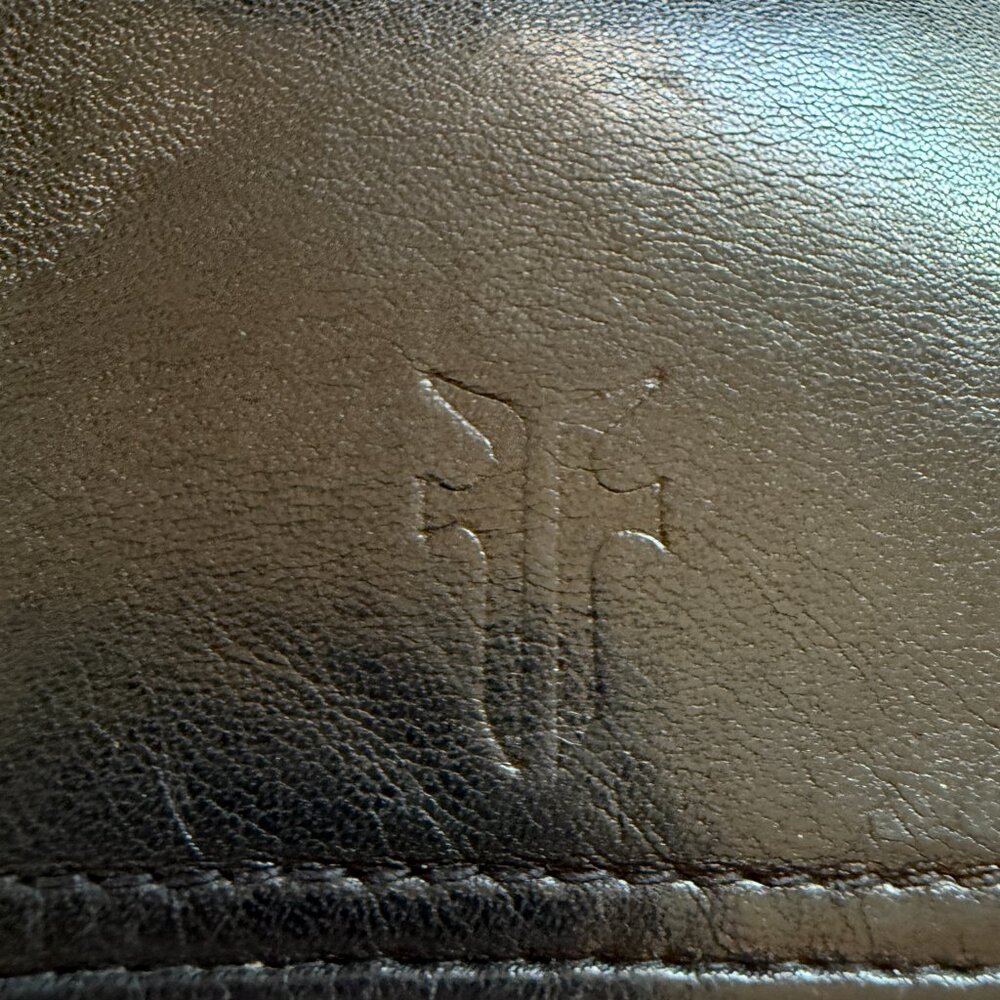 Frye Small Black Leather Backpack With Silver Har… - image 3